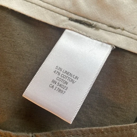 Linen Pants Banana Republic Linen Blend High Waist Straight Leg Pants Size 30/32 - Picture 12 of 12